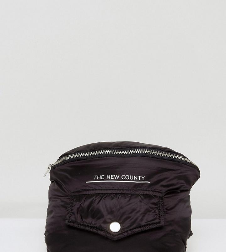 The New County Oversized Puffer Fanny Pack In Black - Black