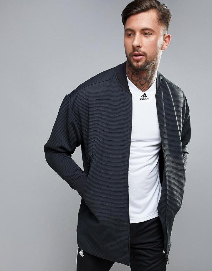 Adidas Longline Bomber In Black Bq1334 - Black