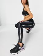 Under Armour Training Heatgear Shine Leggings With Mesh Panel In Black