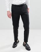 Harry Brown Slim 50% Wool Split Lapel Navy Dinner Suit Pants-black