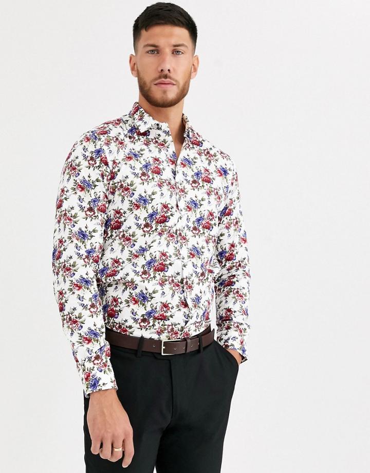 Harry Brown Large Floral Slim Fit Shirt