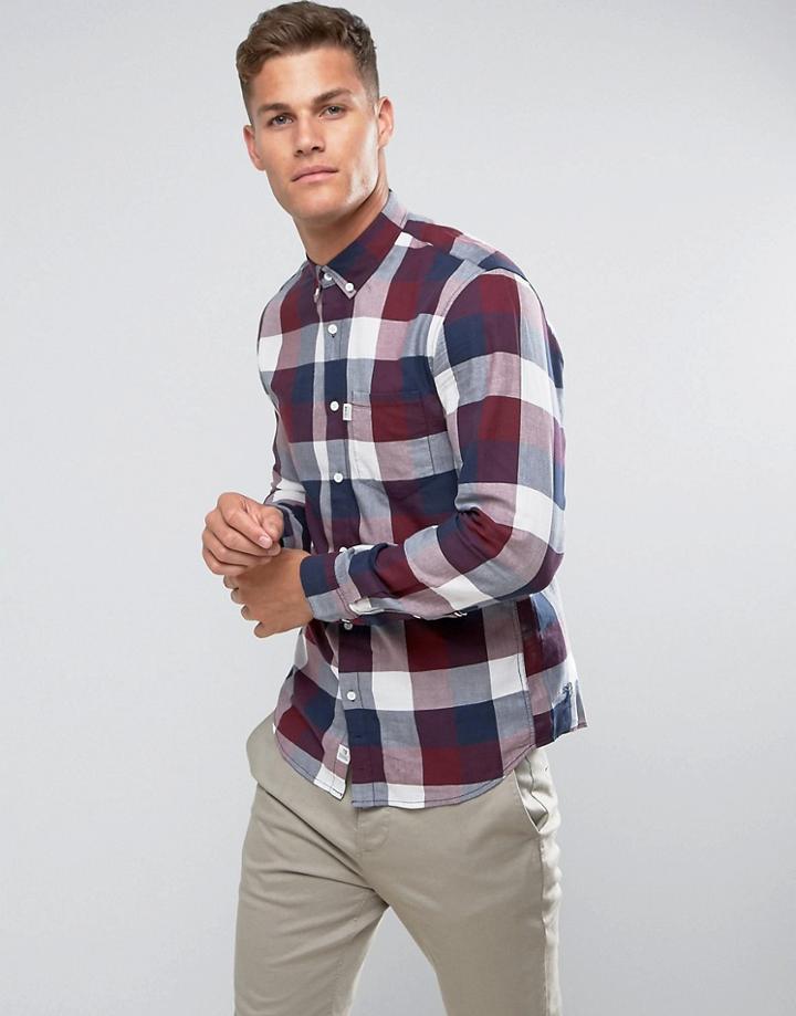 Tom Tailor Slim Fit Shirt In Red Check - Red