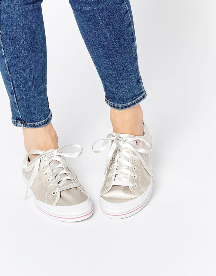 Le Coq Sportif Grandville Silver Satin Sneakers - Gray Morn