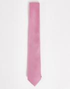 Asos Design Textured Tie In Pink