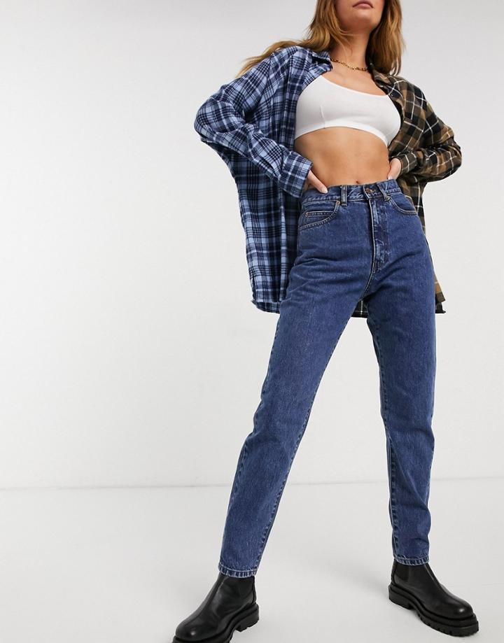 Dr Denim Nora Straight Jeans In Mid Retro-blues