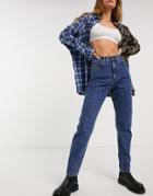 Dr Denim Nora Straight Jeans In Mid Retro-blues