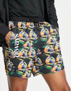 Nike Running Dri-fit Flex Stride 7-inch A.i.r. All Over Print Woven Shorts In Black-multi