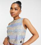 Quiksilver Aztec High Neck Tank Top In Blue Exclusive At Asos