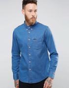 Lee Buttondown Denim Shirt Micro Blue - Blue