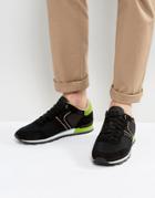 Boss Green By Hugo Boss Suede And Leather Sneakers Black - Black