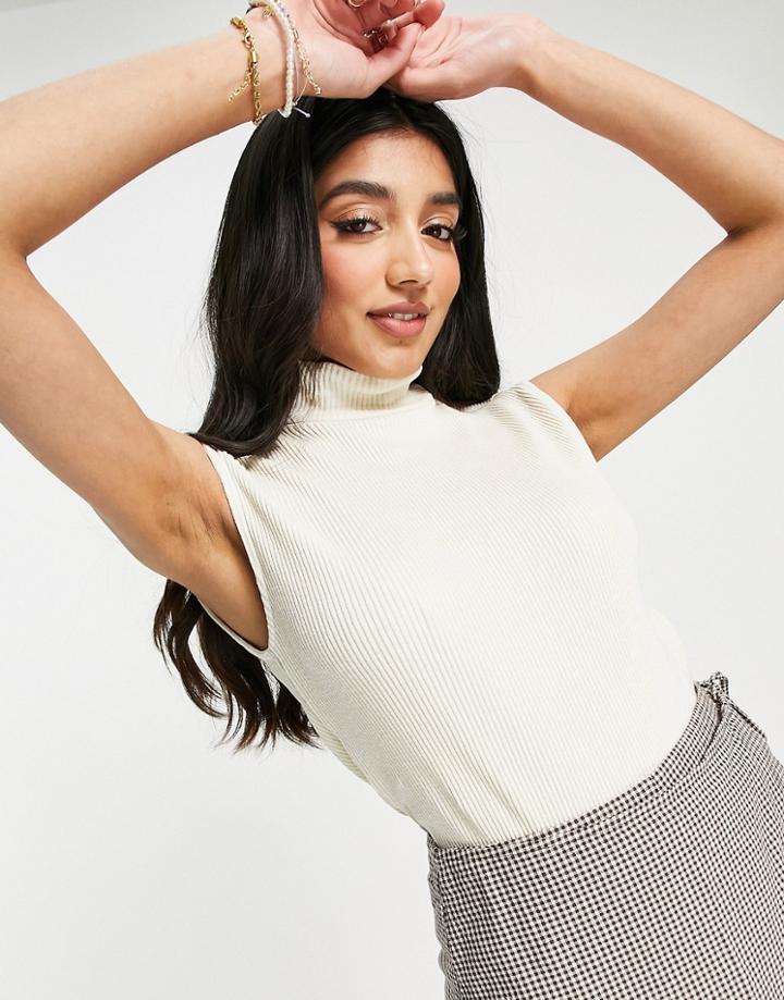 Pieces Turtle Neck Tank In Stone-neutral