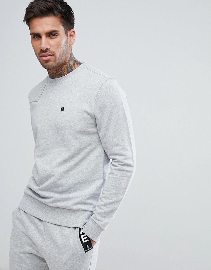 Luke 1977 Glass Box Tape Detail Sweat In Gray Marl Suit 10 - Gray