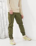 Selected Homme Cargo Pants With Cuffed Hem In Khaki-green