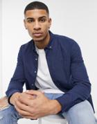 River Island Flannel Shirt In Blue-green