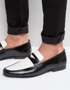 Asos Loafers In Black Leather - Black