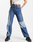 Urban Bliss Patched 90's Jean In Blue