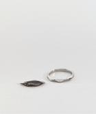 Asos Ring Pack With Spike Design In Silver And Gunmetal - Black