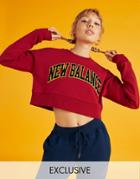 New Balance Collegiate Sweatshirt In Red- Exclusive To Asos