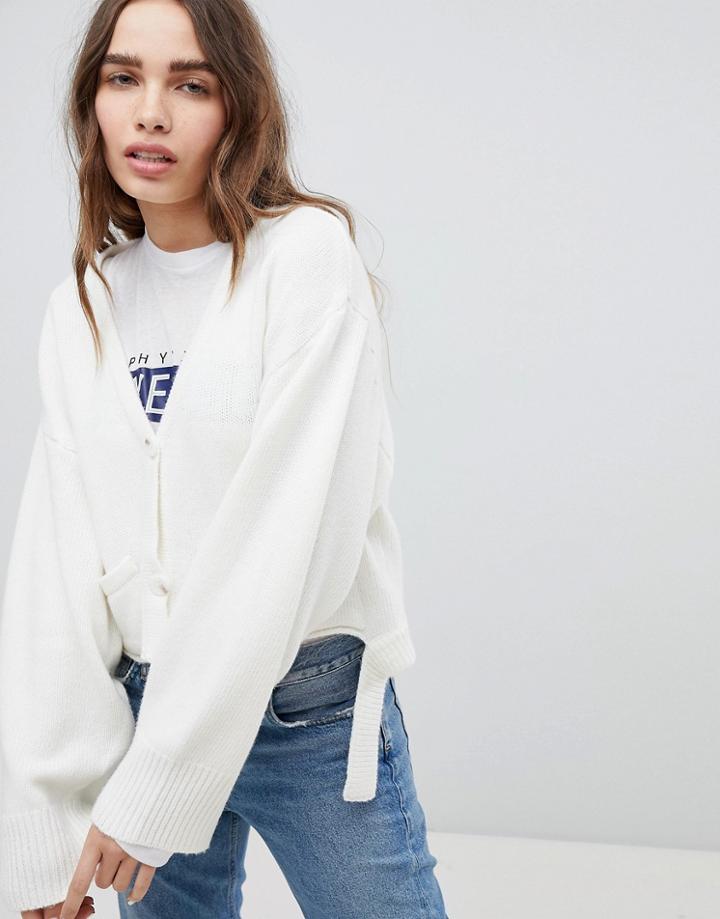 Stylenanda Knitted Cardigan - Cream