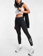 Calvin Klein Performance Ribbed 7/8 Leggings In Black