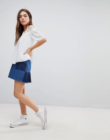 After Market Denim Mini Skirt - Blue