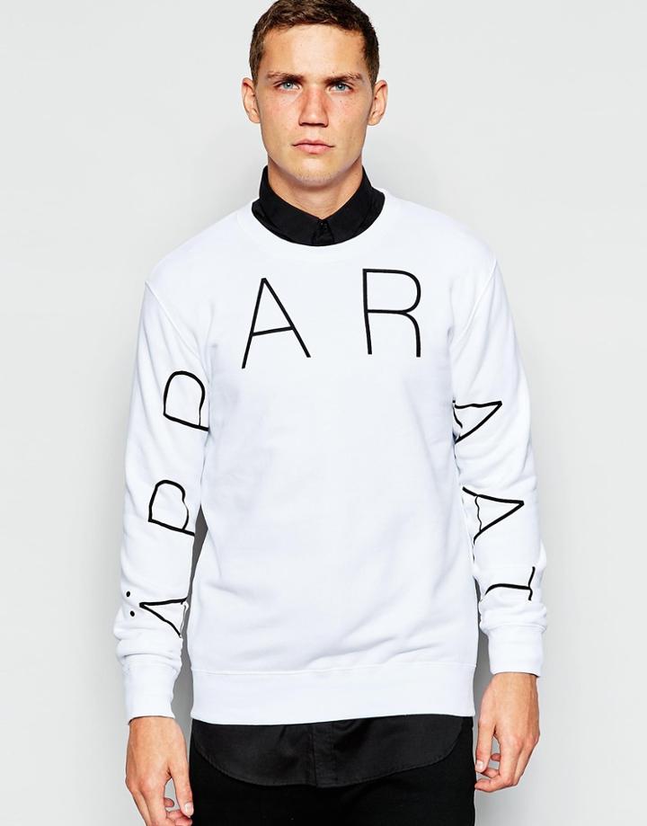 Han Sweatshirt With Apparaat Big Logo - White