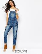 Liquor & Poker Overalls With Deep South Embroidery - Blue