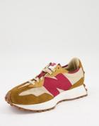 New Balance 327 Sneakers In Tan And Pink-neutral
