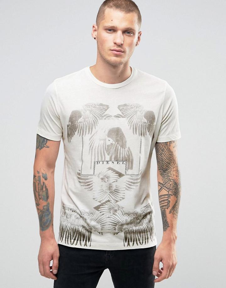 Diesel T-joe-ho Wing Logo T-shirt - White