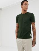 Nudie Jeans Co Kurt One Pocket T-shirt In Green - Green
