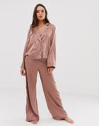 Asos Design Premium Jacquard Pants-pink