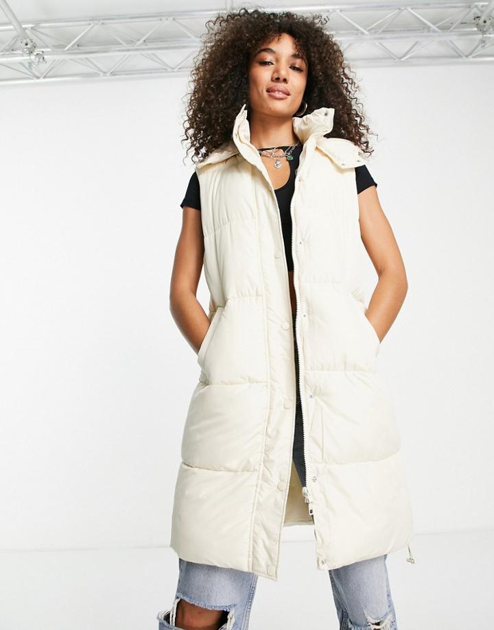 Violet Romance Longline Vest In Stone-neutral