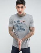 Jack & Jones Vintage T-shirt With Washed Usa Graphic - Gray