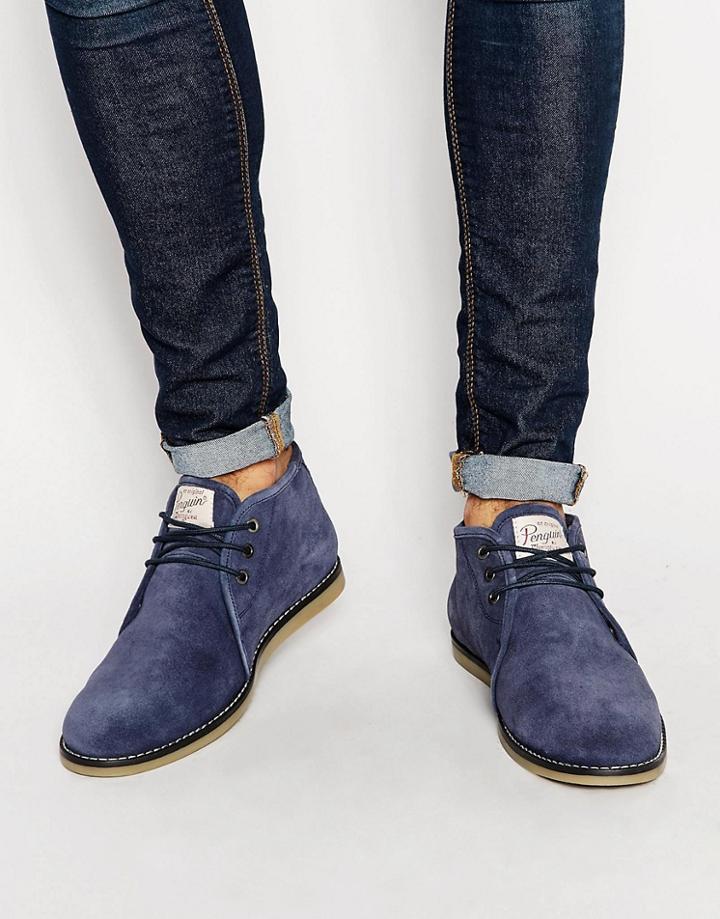 Original Penguin Suede Desert Boots - Navy