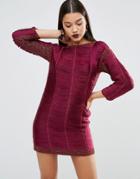 Asos Dress With Fringing - Red