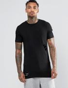 Asos Longline Muscle T-shirt With Distressing And Slashing In Black - Black