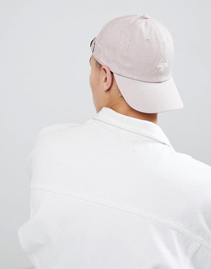 Hype Speckle Baseball Cap In Stone - Stone