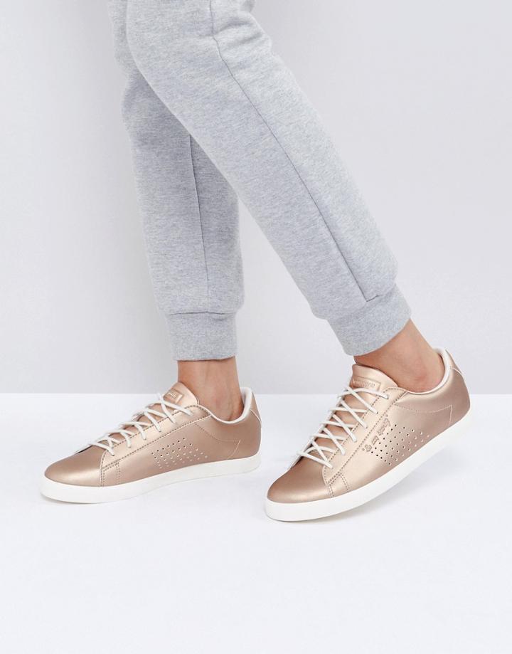 Le Coq Sportif Rose Gold Metallic Agate Lo Sneakers - Pink