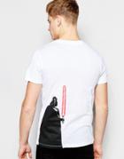 Jack & Jones X Star Wars T-shirt With Darth Vader Glow In The Dark Print - White