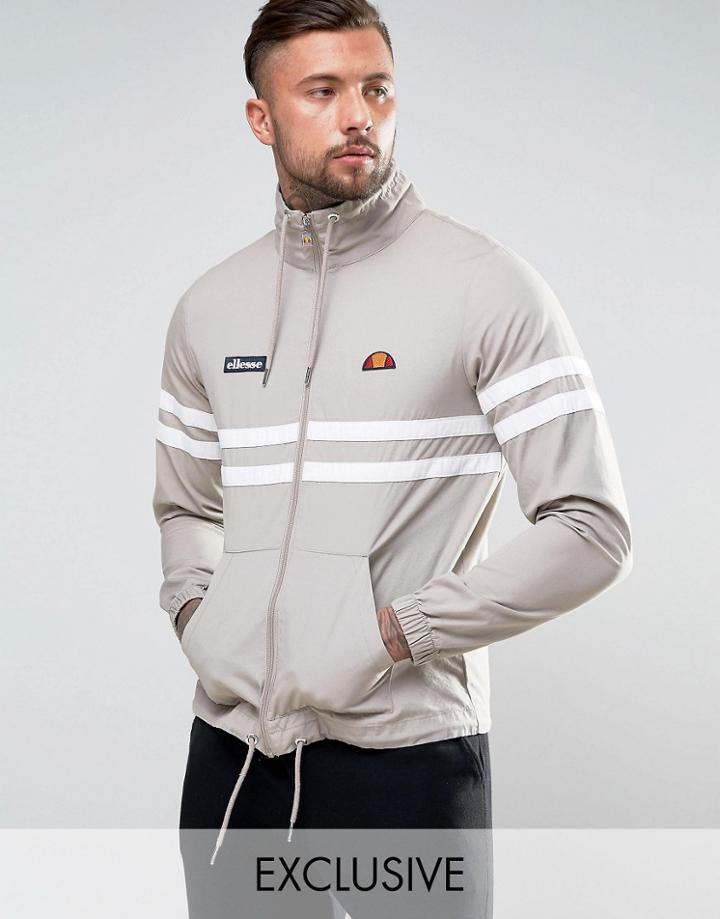 Ellesse Jacket With Turtleneck - Stone