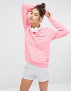 Wildfox Neon Pink Baggy Beach Sweater - Neon Pink