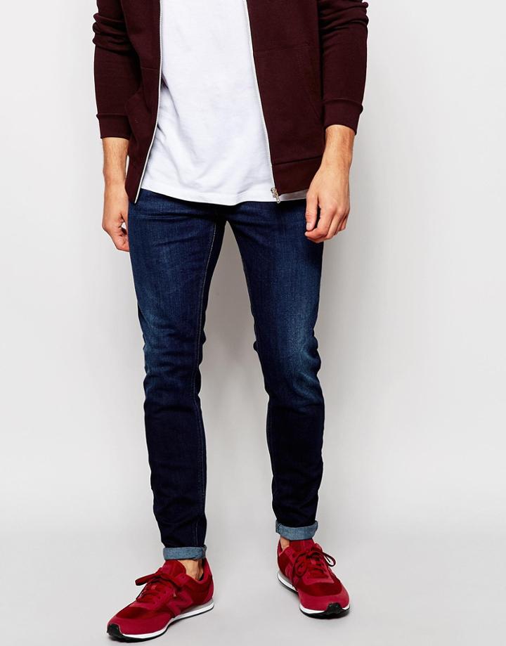 Diesel Jeans Stickker 845i Super Skinny Stretch Dark Wash - Dark Wash