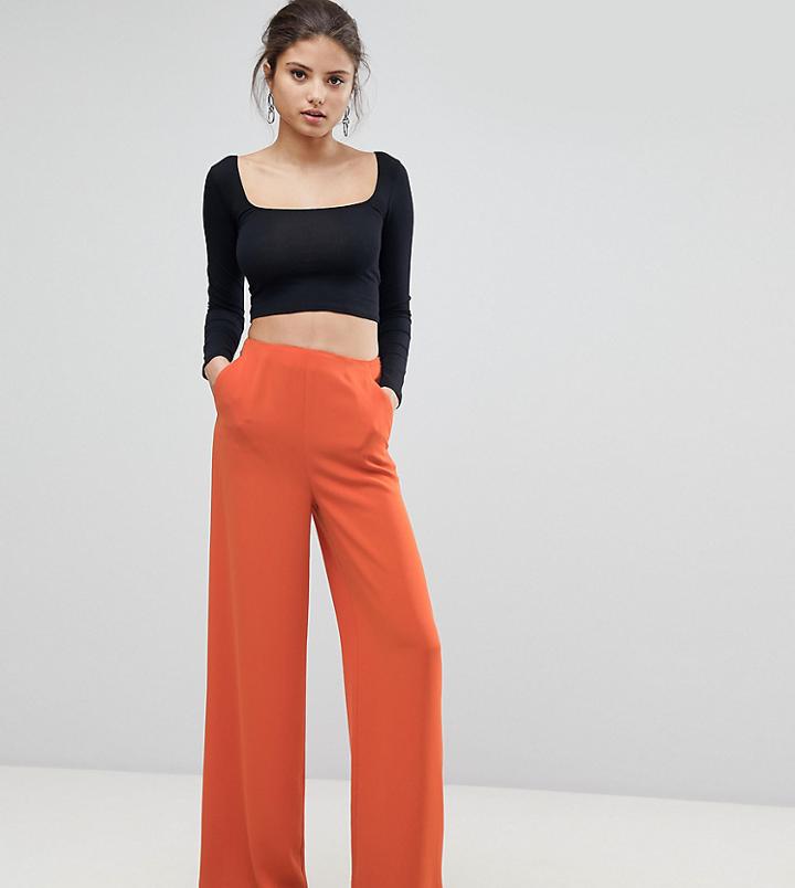 Missguided Wide Leg Pants-orange