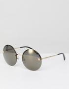 Versace 0ve2176 Metal Round Sunglasses In Gold 59mm - Gold