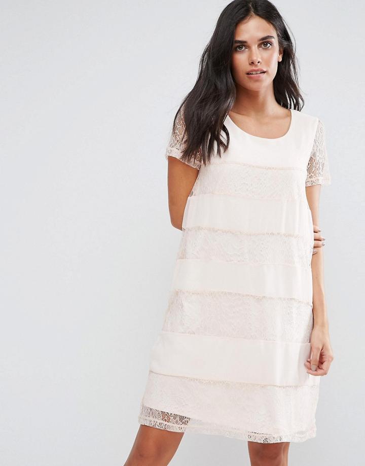Vila Lace Swing Dress - Pink
