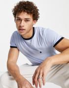 French Connection Ringer T-shirt In Sky Blue