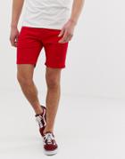 Jack & Jones 5 Pocket Shorts In Red - Red
