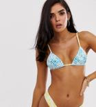 Kulani Kinis Exclusive Minimal Triangle Bikini Top In Leopard Print-multi
