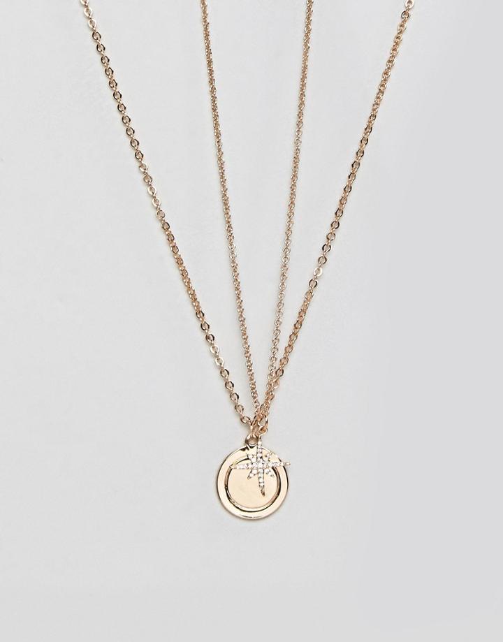 Pieces Star Layered Necklace - Gold
