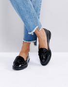 Bershka Vinyl Loafer - Black